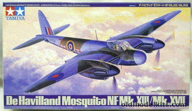 Tamiya 1/48 DeHavilland Mosquito NF Mk.XIII/Mk.XVII, 61075-2800 plastic model kit